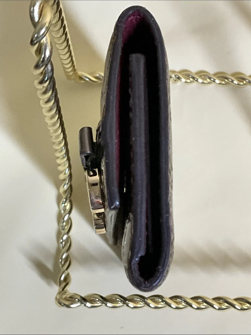 Gucci Brown GG Embossed Leather Key & Card Holder with Gold Hardware - Picture 6 of 13